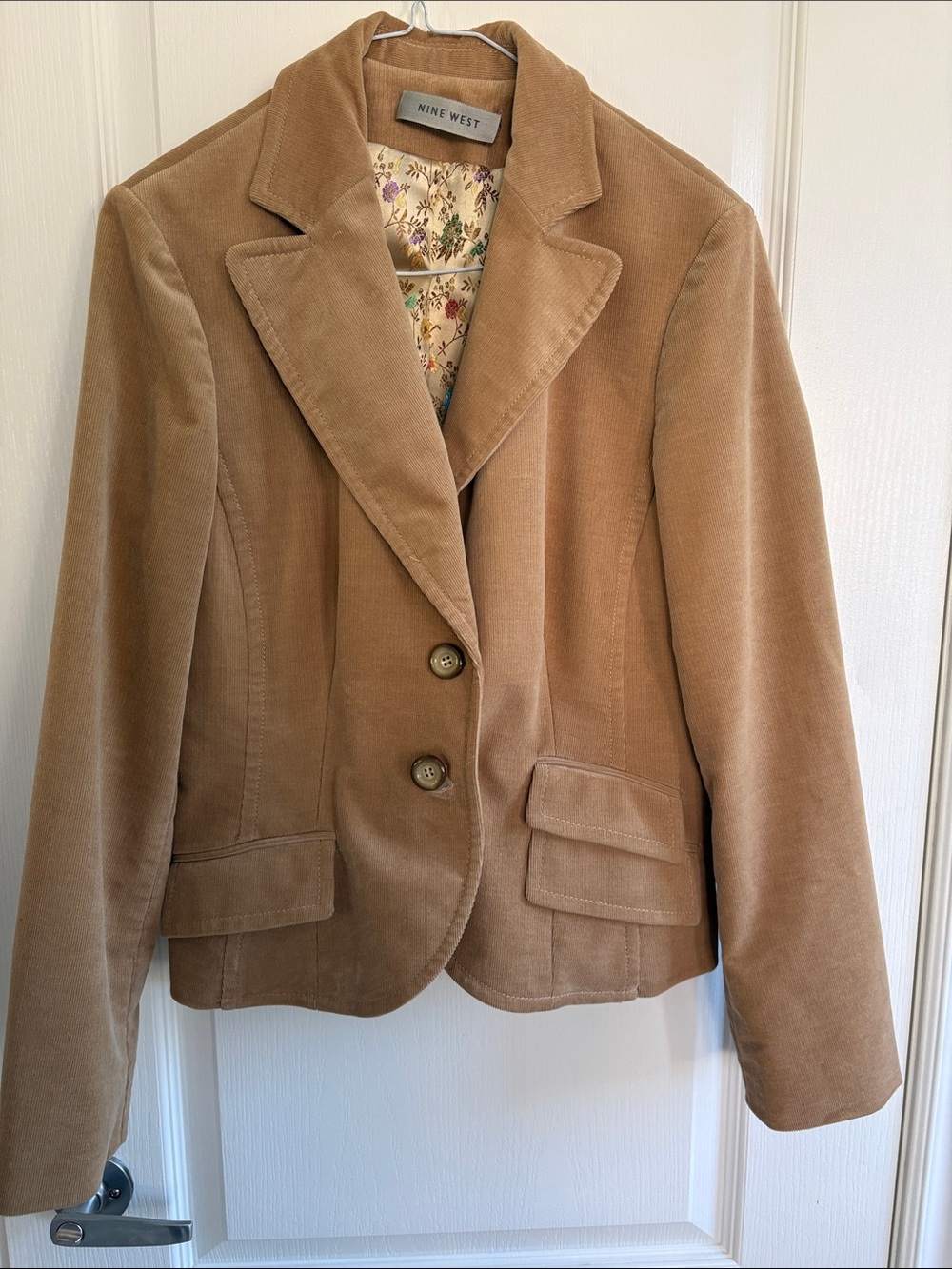 Nine West Camel/Tan Corduroy Blazer Jacket